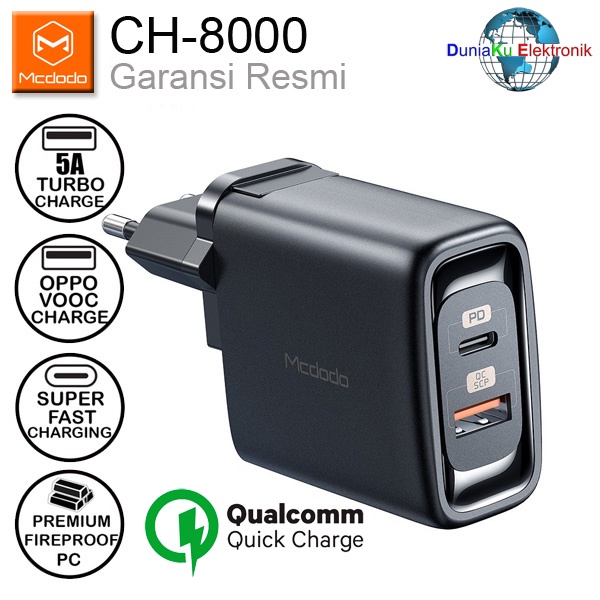 Charger MCDODO 45W Travel Charger PD+QC CH-8000 Original