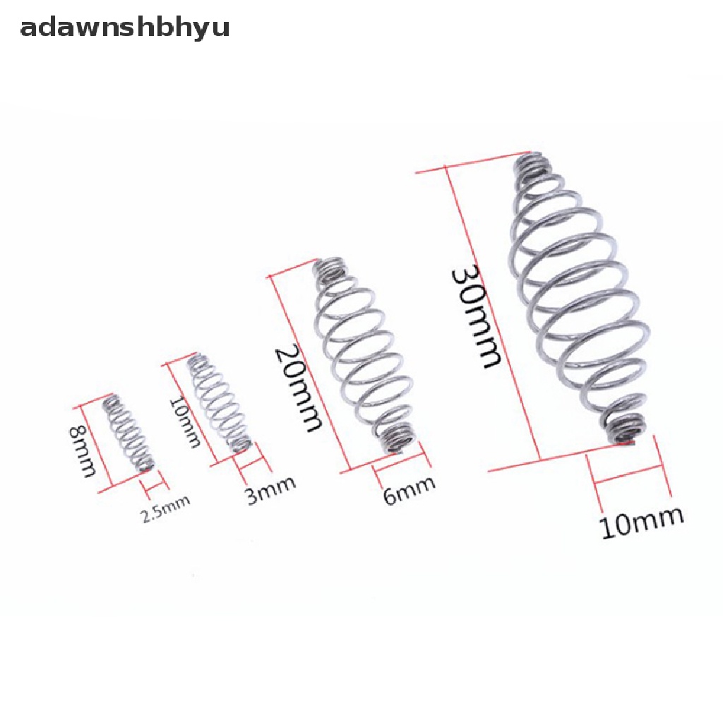 Adawnshbhyu 20Pcs 304stainless Steel Bentuk Olive Spring Bait Feeder Pengumpan Pemancingan Ikan Gurame