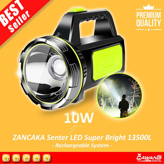 Bagus Zancaka Senter Led Super Bright Rechargeable 10W 13500 Lumens Hemat