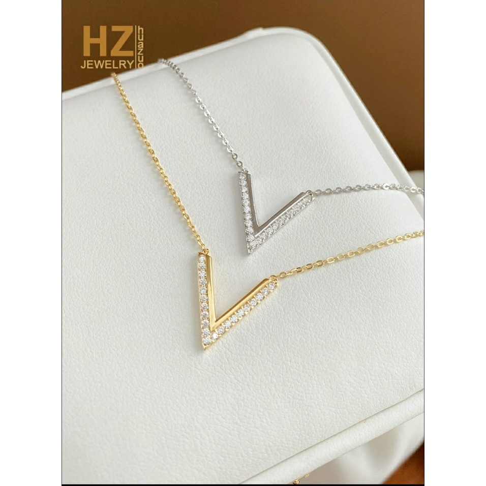 [ Bayar Ditempat ] Kalung Wanita Titanium Rose Gold Anti Karat Zircon / Accesories Wanita Kalung Korean Style / Kalung Aesthetic / COD