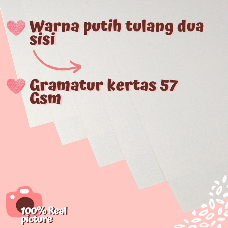 

Kertas Paper Book 57 gsm A4 F4 Oke banget bro BA
