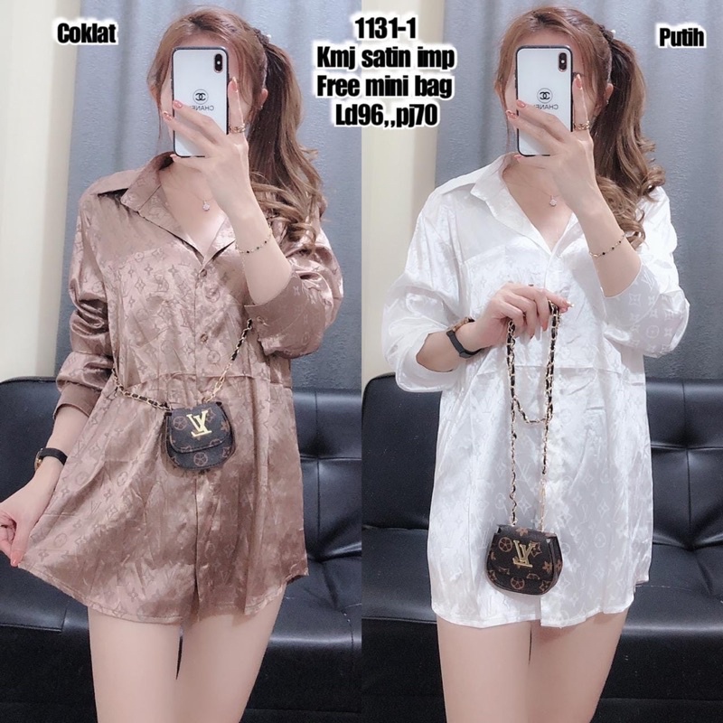 BLOUSE kemeja premium dapet tas LV CANTIK  IMPORT