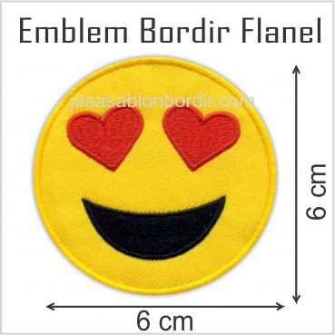 Emlem Bordir Flanel Emoji8