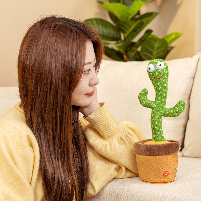 BONEKA KAKTUS, KAKTUS JOGET GOYANG -( merekam/Bercahaya Mainan Toys boneka kaktus goyang dan bicara)