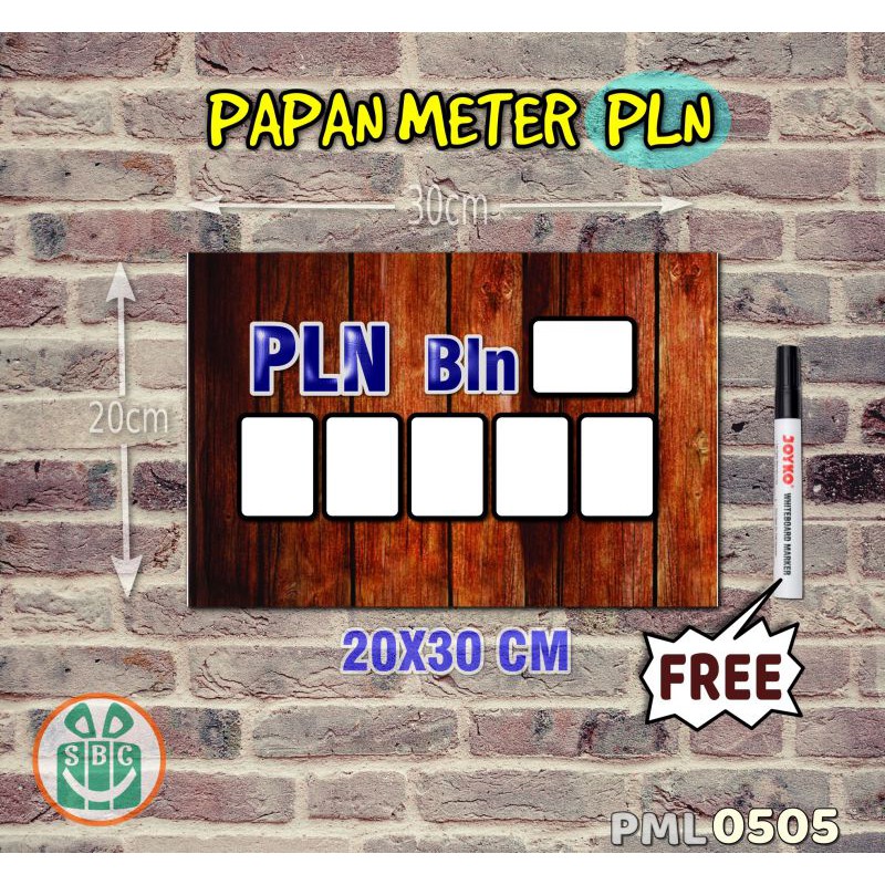 

Stokastik Papan Meter Listrik PLN PAM motif Unik - Wooden 05