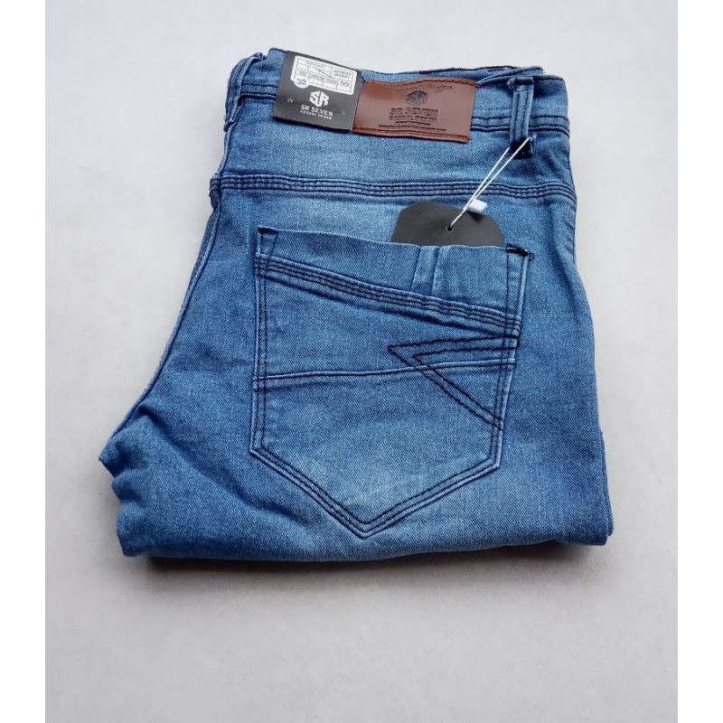 Celana panjang jeans pria /celana pria model pensil bahan melar