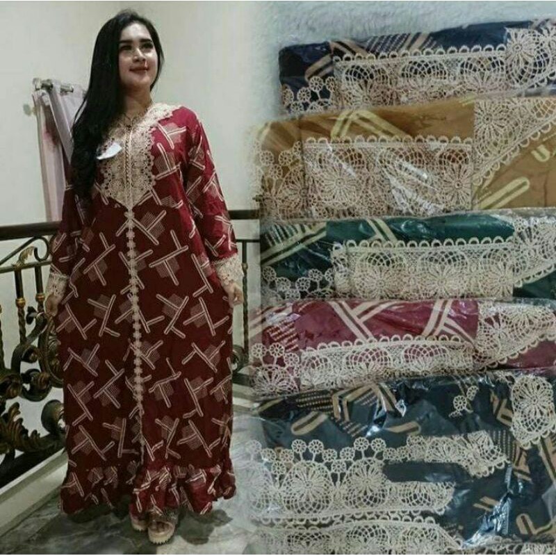 Daster arab renda motif