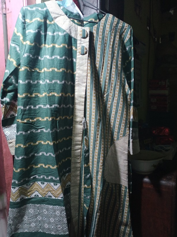 Tey-17 Batik Wanita Asj Sa Hrb026 Kenongo Kemeja Tosca Pendek
