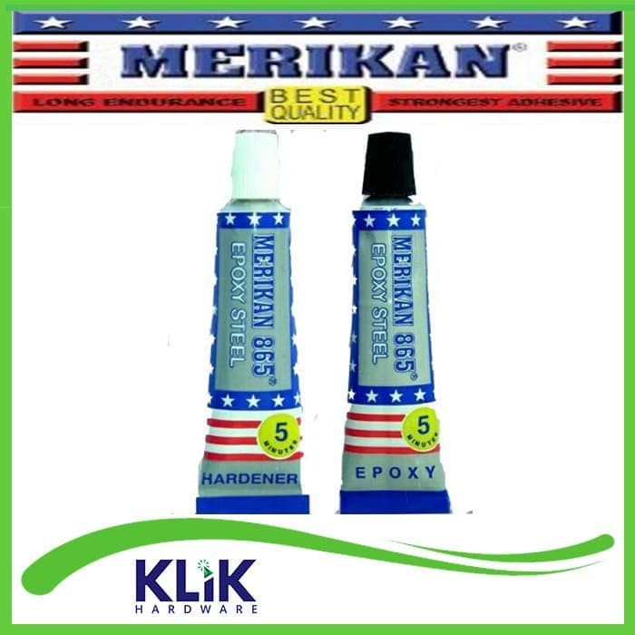 MERIKAN Lem Besi Epoxy Plastik Steel 5 Menit 68 Gram