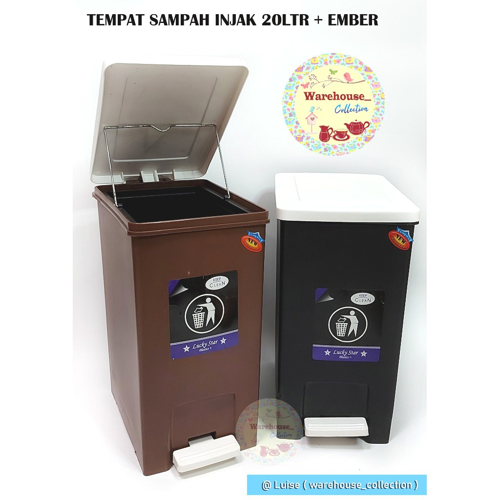 Tempat Sampah Injak 20lt + Ember Inner / Tempat Sampah Kenzo / Tempat Sampah Injak 3670