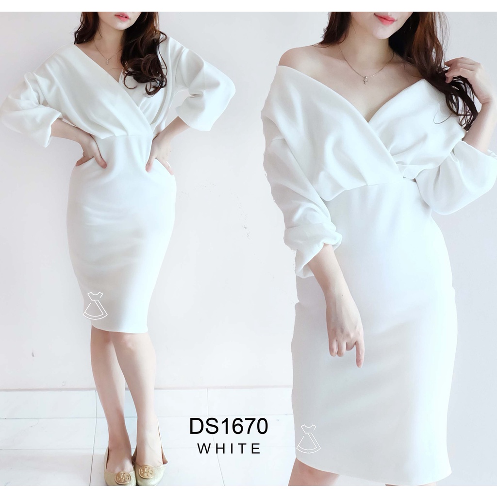 DS1670 - Dress Pesta Scuba Sepan Bodycon Slim Busui Friendly