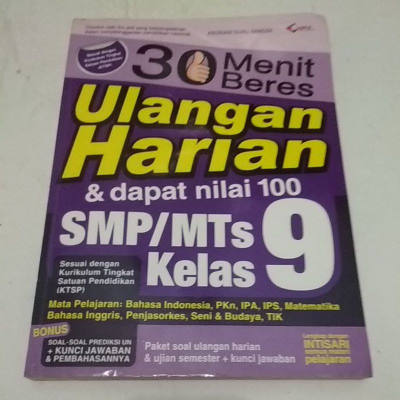 

30 MENIT BERES ULANGAN HARIAN SMP MTS KELAS 9