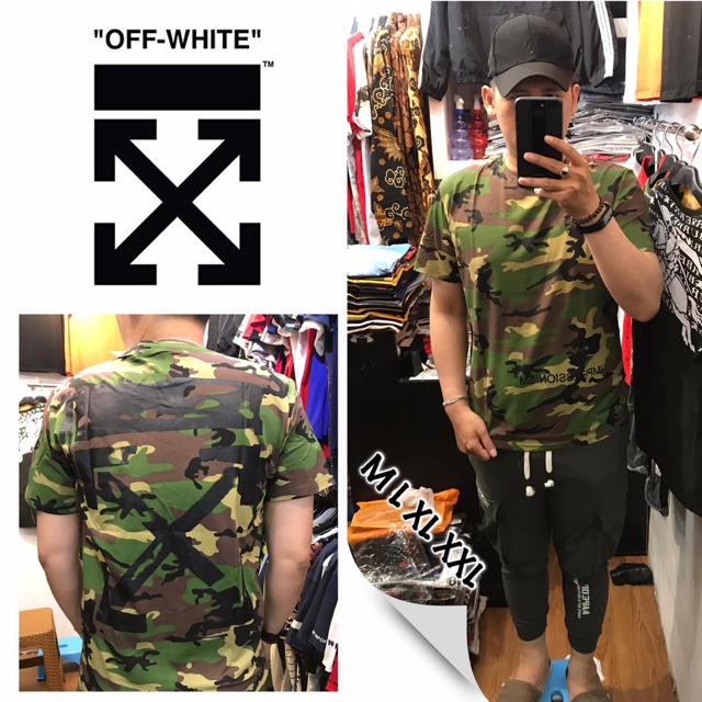 Kaos Off White Army Lengan Pendek import Ada 2 Warna Uk M L XL XXL
