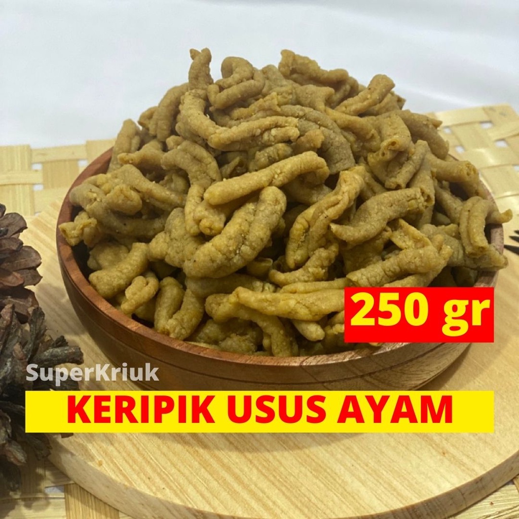 

Keripik Usus Ayam Cemilan Murah Renyah dan Gurih 250 gr