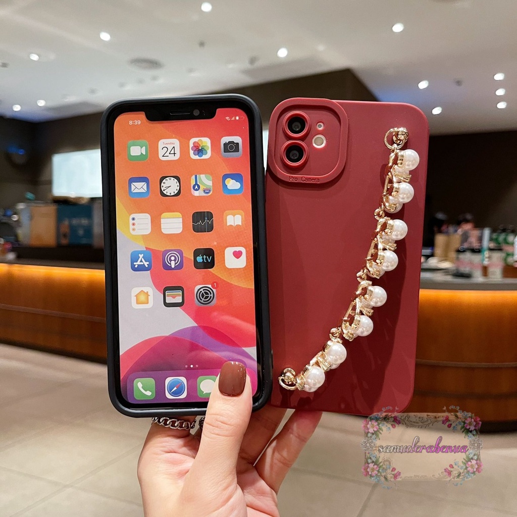 SOFTCASE SILIKON PROCAMERA RANTAI MUTIARA IPHONE XR XS MAX 11 PRO MAX SB3925