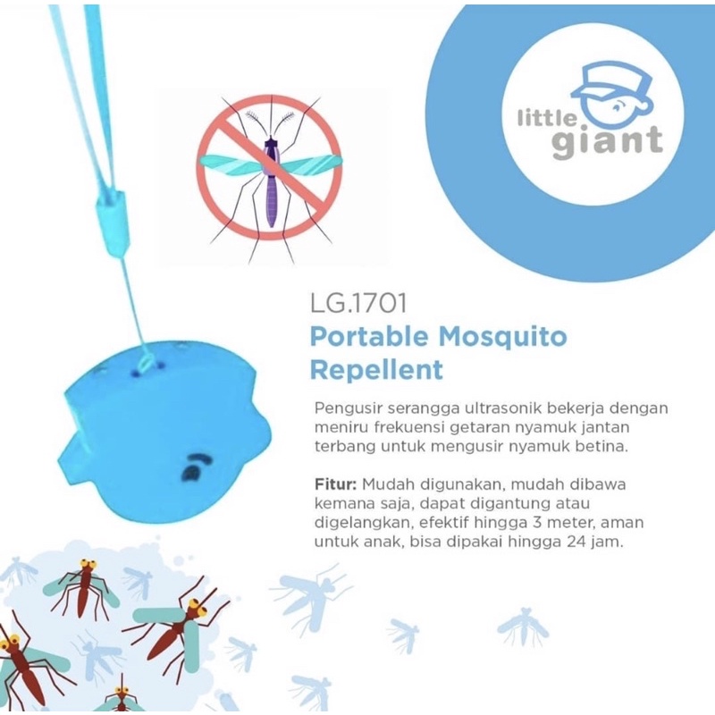 Little Giant LG.1701 Portable Mosquito Repellent/anti nyamuk bayi dan anak