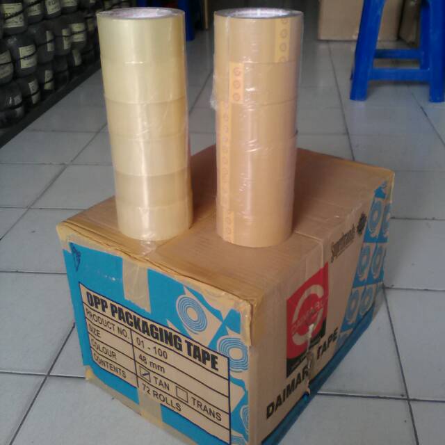 

Lakban Daimaru 2" bening / coklat ( 48mm × 90 yard ) selotip / solasi / solatip
