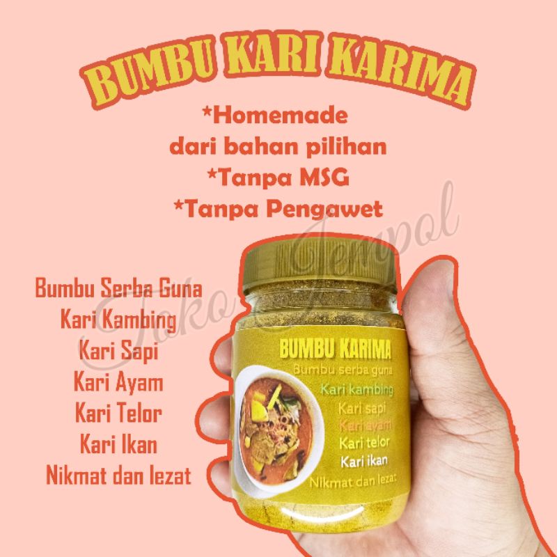 Bumbu Kari Karima untuk daging ikan kambing bebek