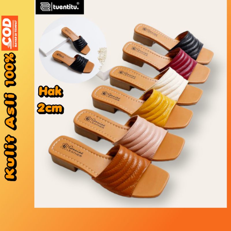 Sandal Wanita Kulit Asli Sukaregang Garut Sendal Kulit Cewek Cewe Perempuan Wanita Dewasa Ori Origin
