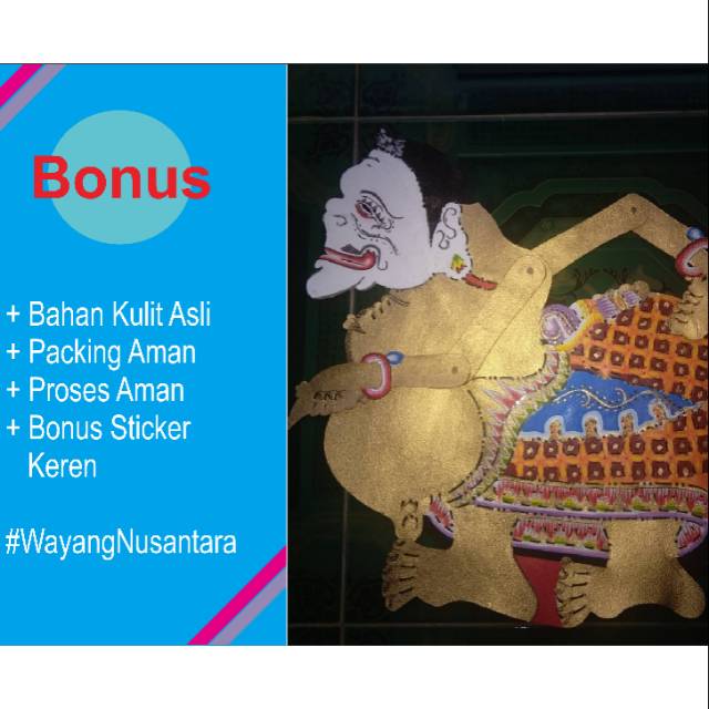 Wayang Kulit Semar Halus Standar Pedalangan