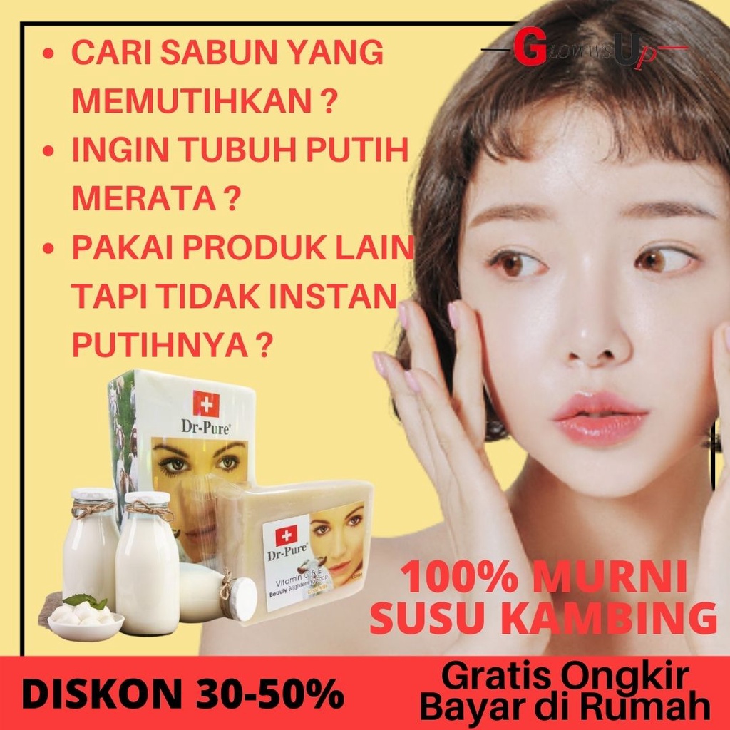 DR PURE GOAT MILK BEAUTY BRIGHTENING SOAP - SABUN GOAT MILK DR PURE