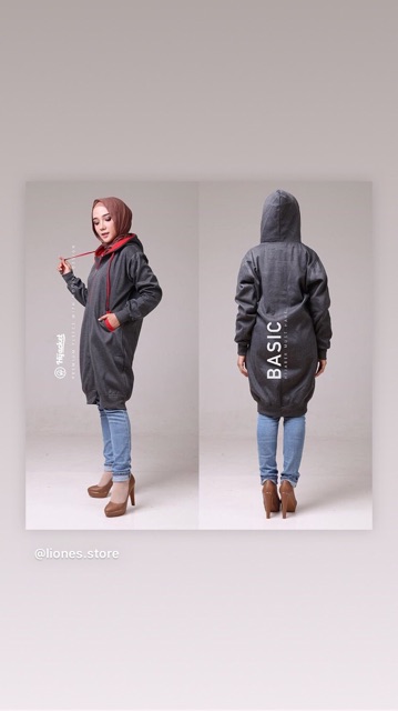 Hijacket Jaket Muslimah BASIC All Size Jaket Cewek Wanita Murah-1