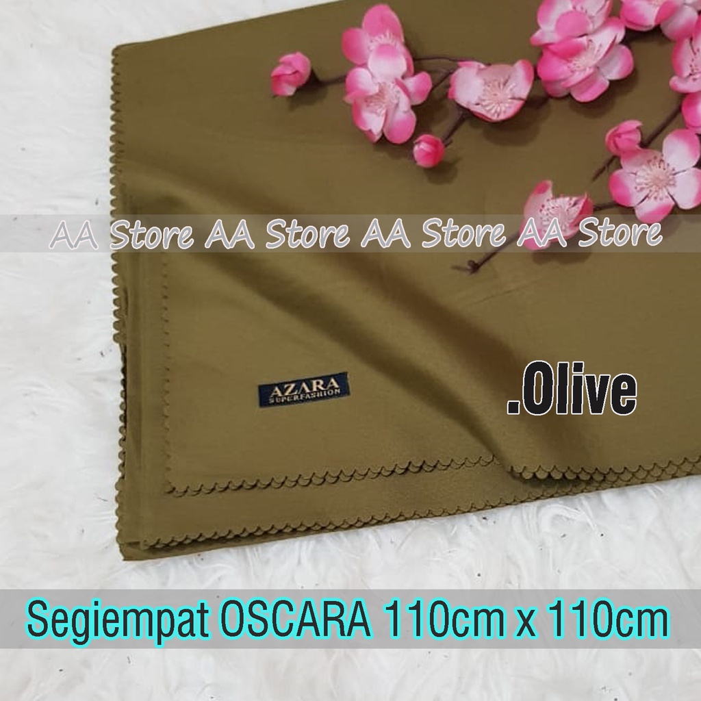Segi empat voal oscara polos / jilbab polos azara-olive