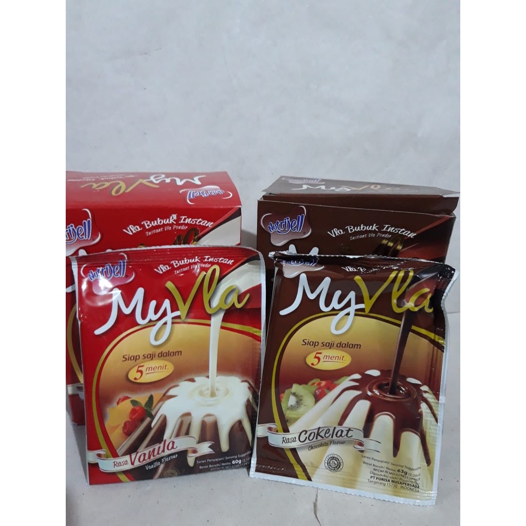 

Nutrijell My Vla / Vla Instan cokelat vanilla 63gr per pcs