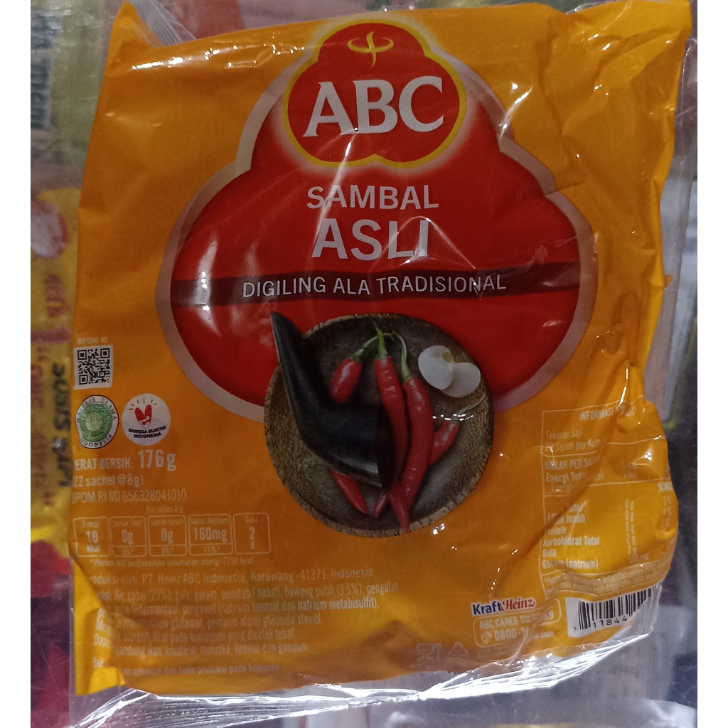 

ABC Saus Cabe Sachet isi 22 pcs