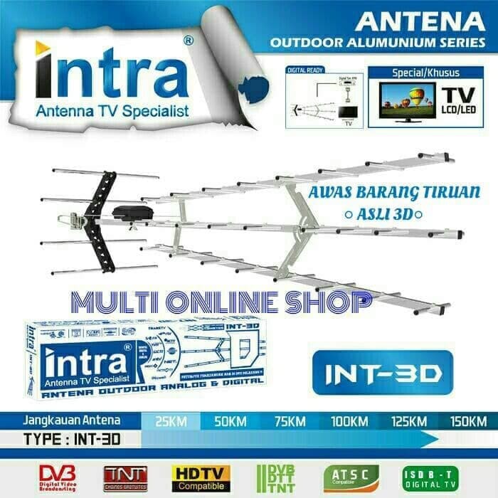 Dijual ANTENA TV DIGITAL 3D OUDOOR INTRA INT 3D antena digital intra HD3D Murah