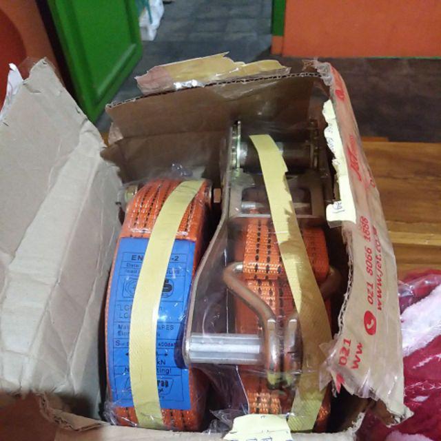 Ratchet Tie Down / Cargo Lashing / Tali Pengikat Barang 2”x2tonx10m