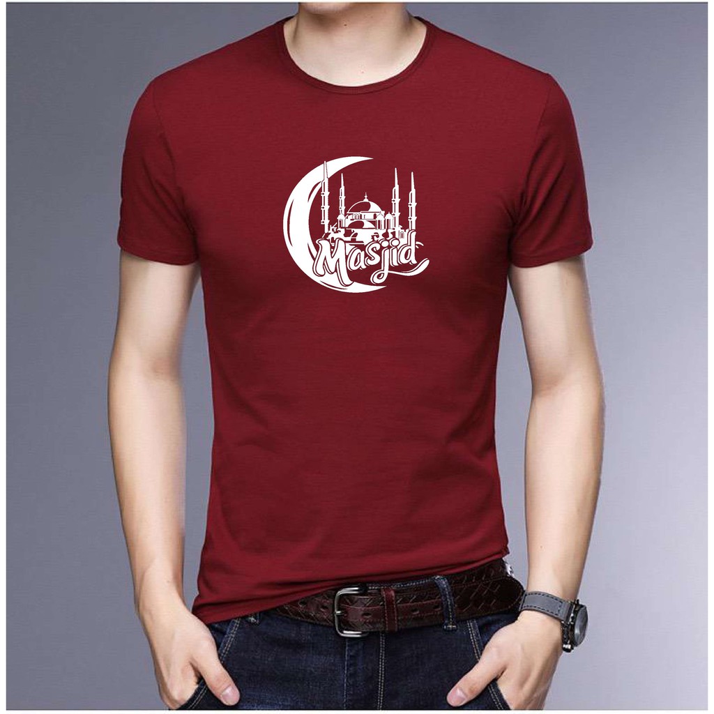 BS/COD/BAJU KAOS TANGAN PENDEK MASJID PRIA REALPICTURE