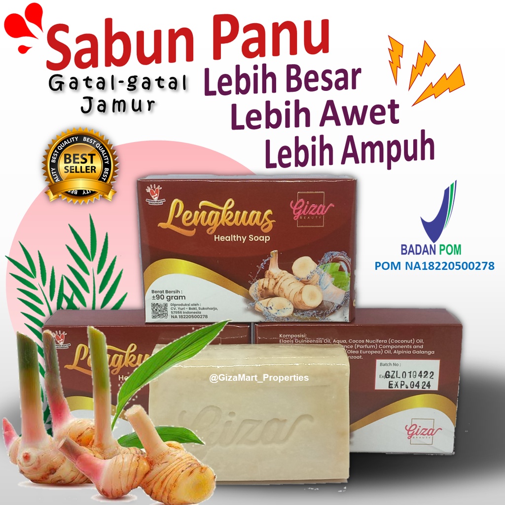 (COD) Sabun Lengkuas Penghilang Panu yang paling Ampuh | Sabun Herbal Lengkuas Giza Beauty