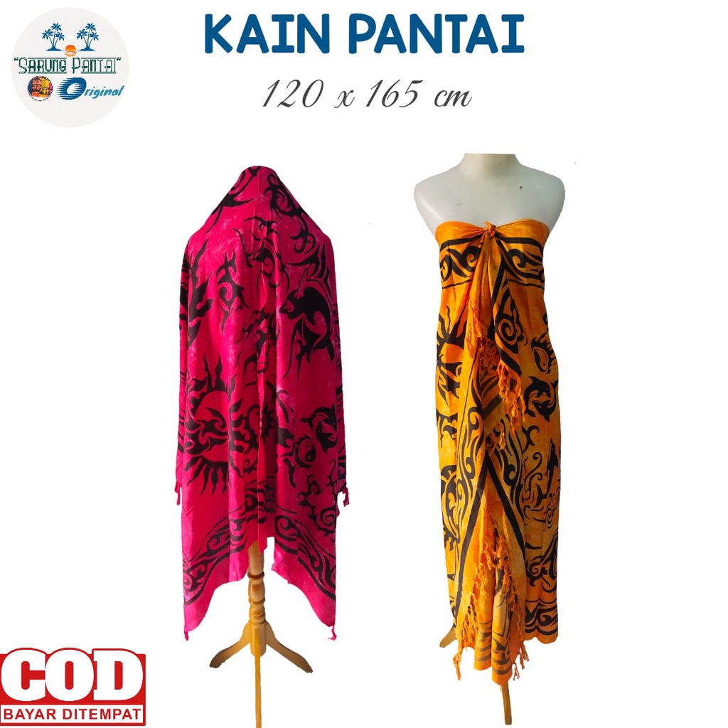 Grosir Kain Bali Motif Aquarium Rayon Sultan 160/120 cm Rumbai Sembilanmode