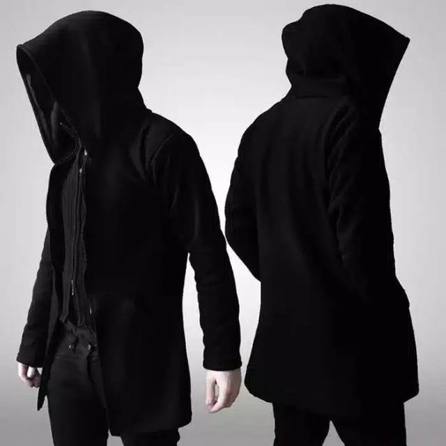 Jubah anime polos hitam