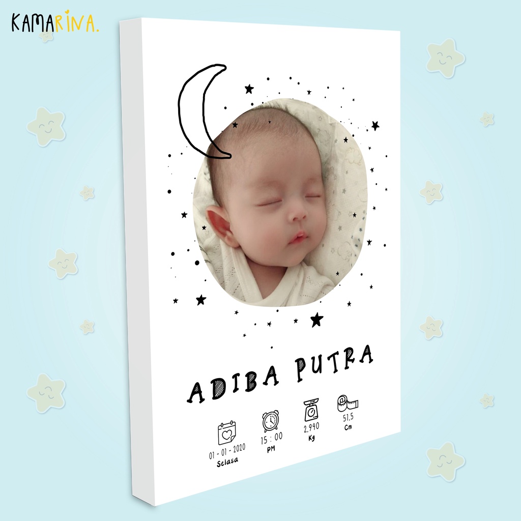 Biodata bayi cetak bingkai Biodata anak bingkai Cetak biodata bayi Foto bayi Cetak foto bingkai Pigu