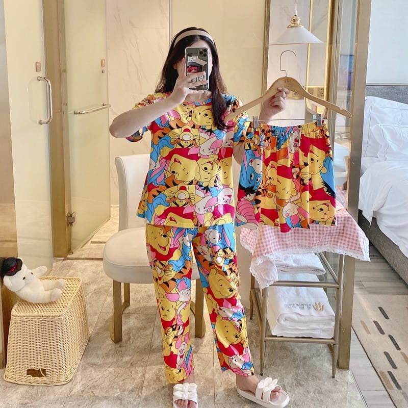 Piyama Wanita Dewasa Import 3in1