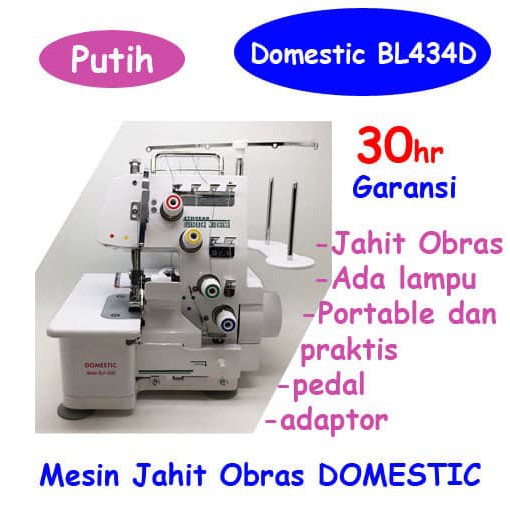 BL-434D Mesin Jahit Obras portable Domestic 4 benang