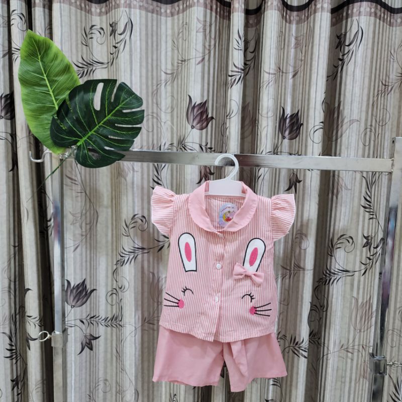 Baju bayi perempuan stelan celana baby shop