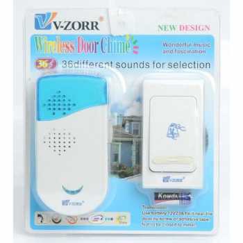 HPS  Bell Door Rumah 36 Nada bel Rumah Suara Tanpa Kabel Jarak Jauh Anti Air Alarm Pintu Wireless Wa
