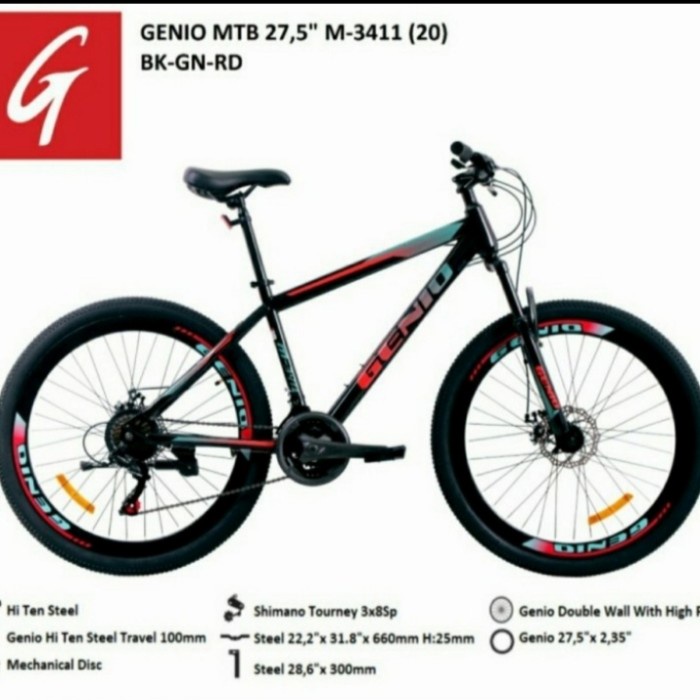 Sepeda gunung MTB Genio M 3411 by united 27.5