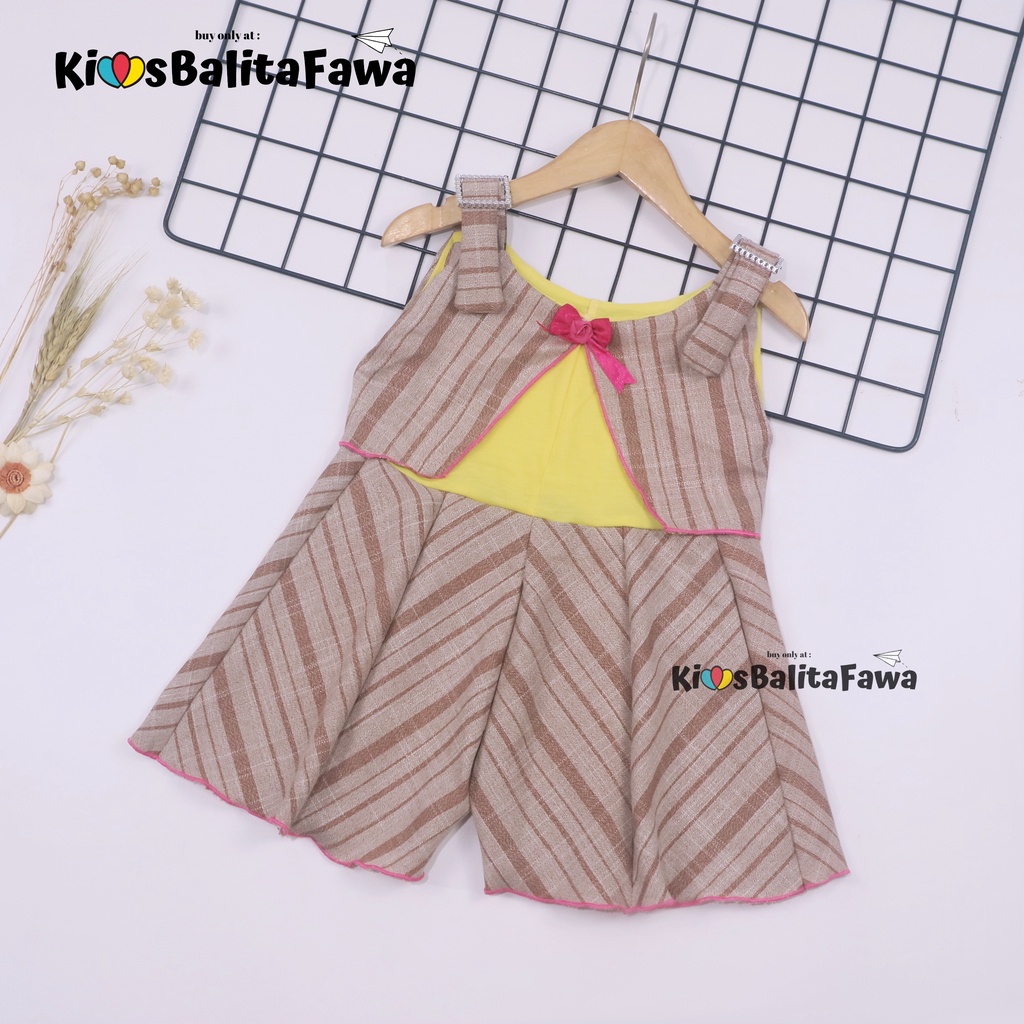 Overall Jessy uk 1-2 Tahun / Baju Kensi Dres Anak Perempuan Murah Cewek Bahan Katun Adem Gaun Import