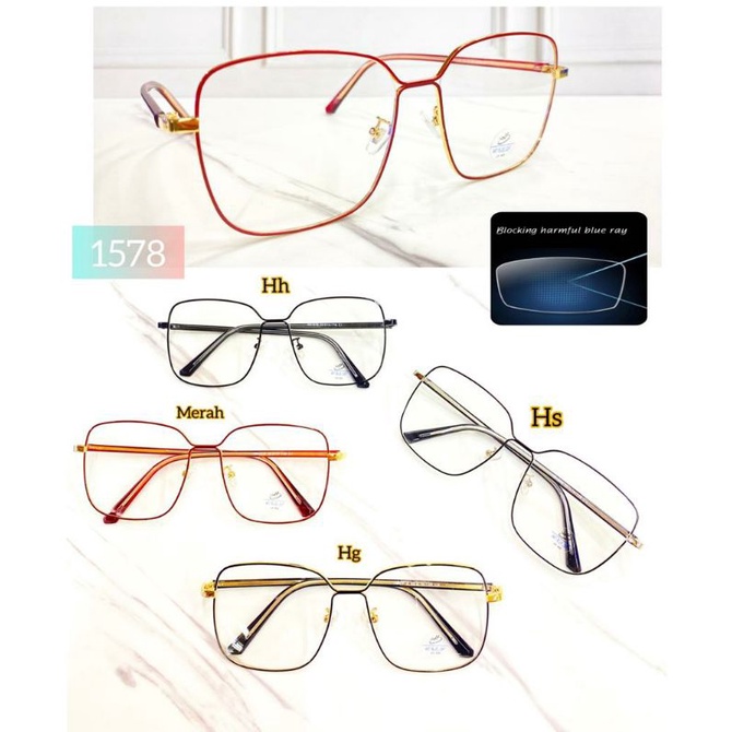 1578 Kacamata Anti Radiasi Kacamata Normal Wanita Pria
