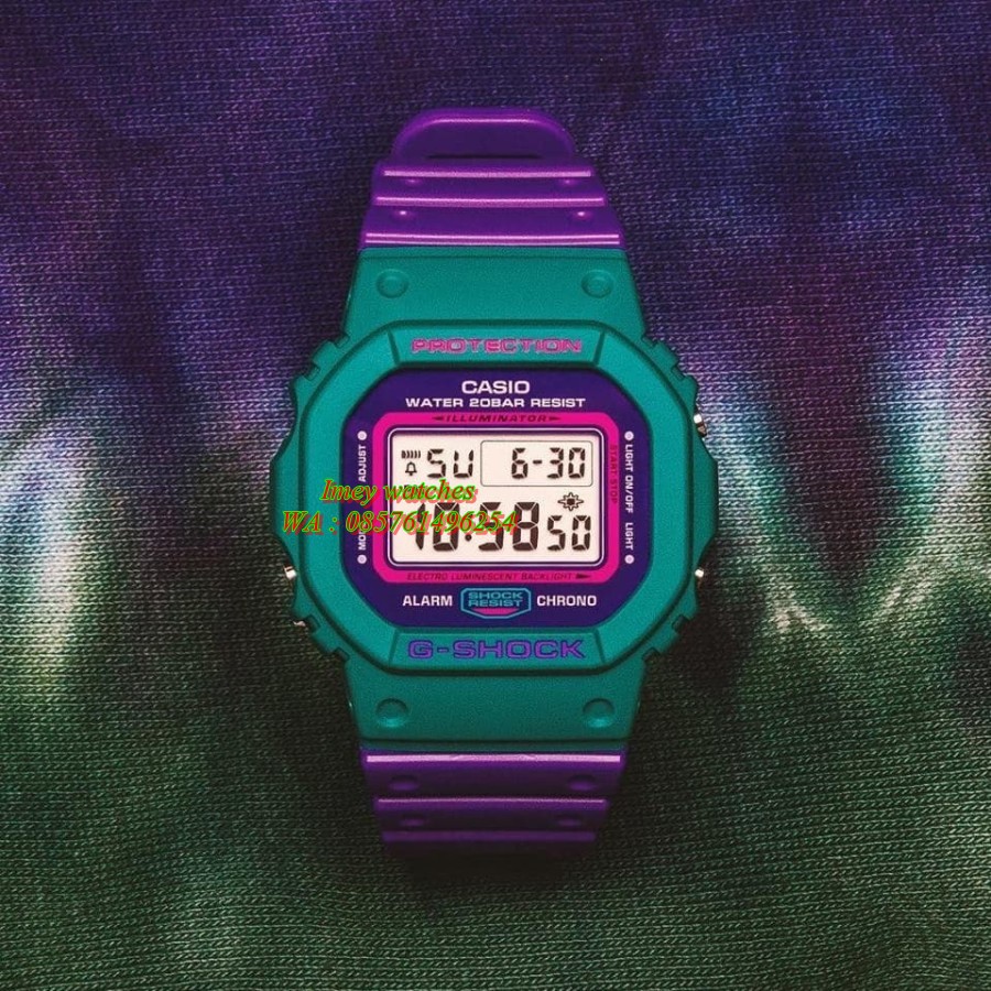 New arrival  Jam Tangan Casio Gshock DW-5600TB Green List Purple Ori Bm Garansi 1th