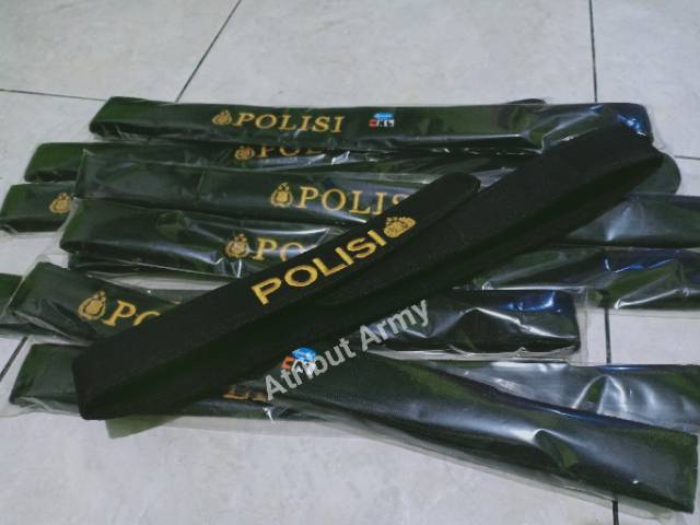 [SABUK DALAM KANVAS] Sabuk Kopel Dalam Perekat Satpam Security / Ikat Pinggang Satpam Security, Polisi, POL PP Hitam Pria