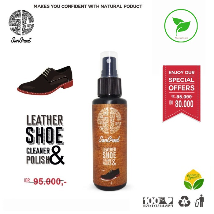 Pembersih dan Pengkilap Sepatu Kulit - Natural Leather Shoe Cleaner &amp; Polish