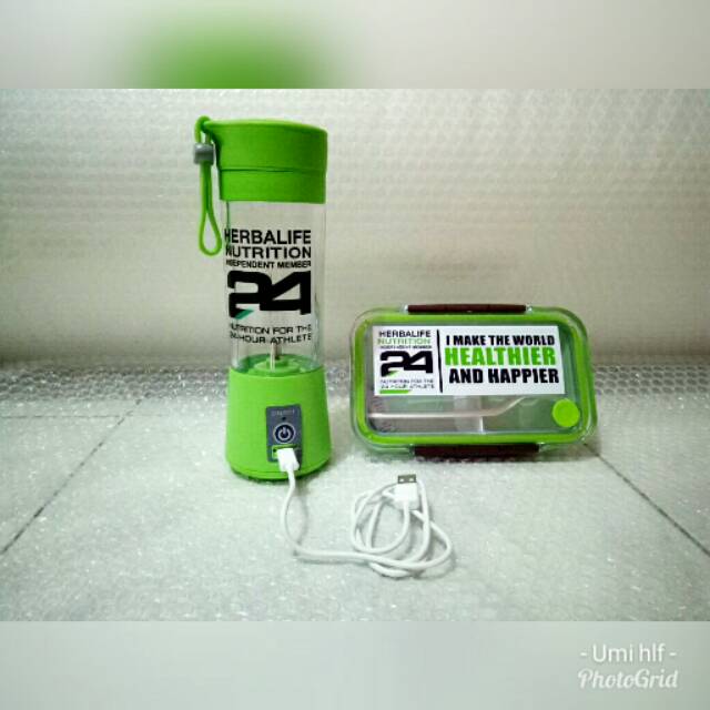 BLENDER PORTABLE HERBALIFE 250 ML + KOTAK MAKAN HERBALIFE