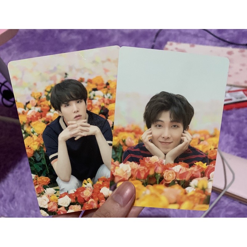 Mini Photocard / PC Bunga-bunga (MPC) Namjoon (RM) & Yoongi (Suga) BTS Love Yourself LYS Japan