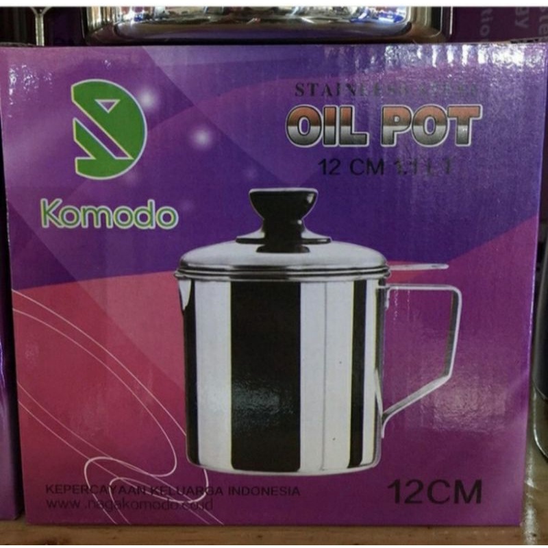 oil pot komodo stainless stell 12 cm 1,1 liter