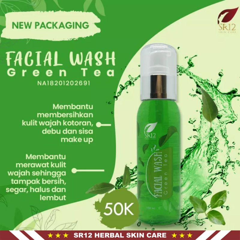 Facial Wash SR12 | Facial Wash Coffee SR12 &amp; Facial Wash Green Tea SR12 | Sabun Wajah SR12 Skincare